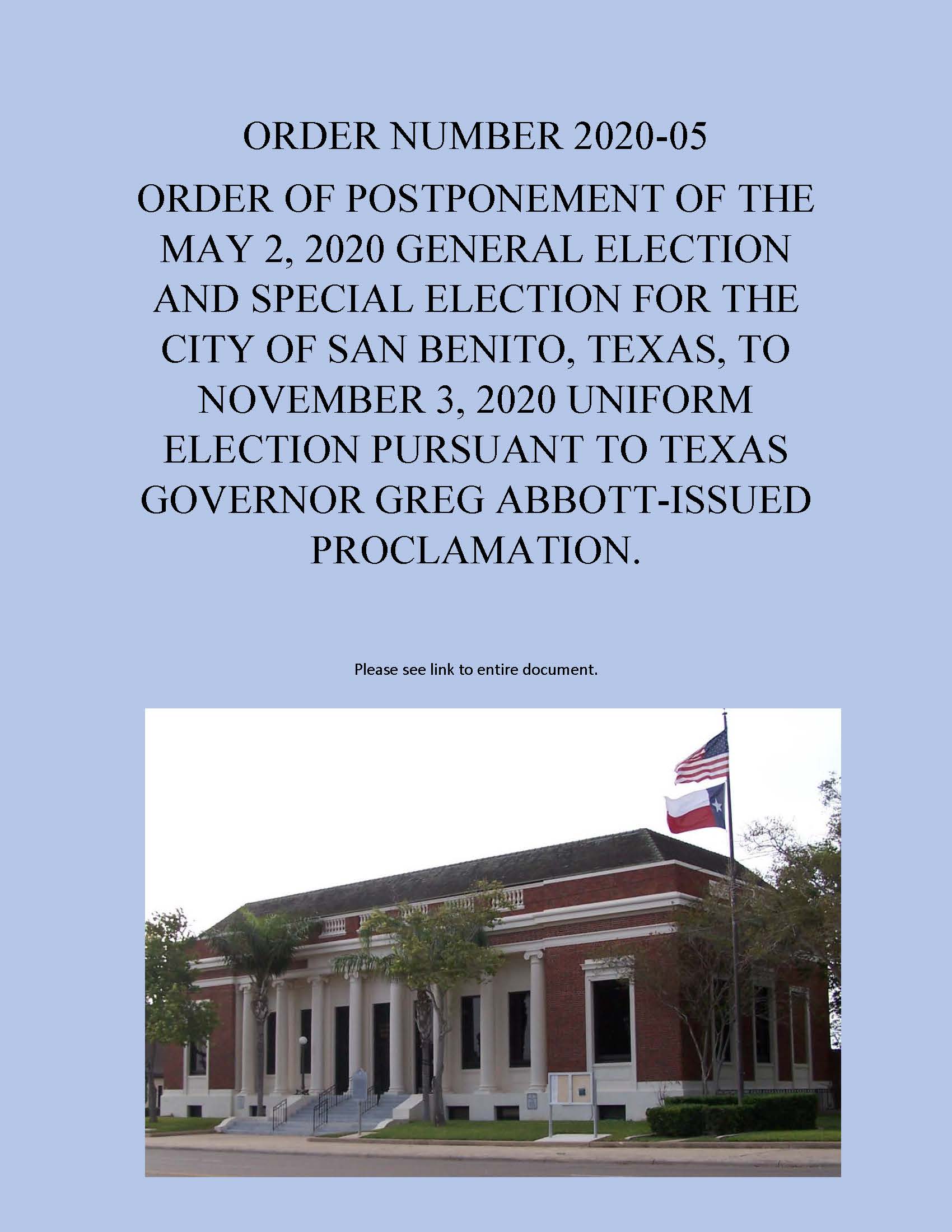 ELECTION ORDER REVISED 2020