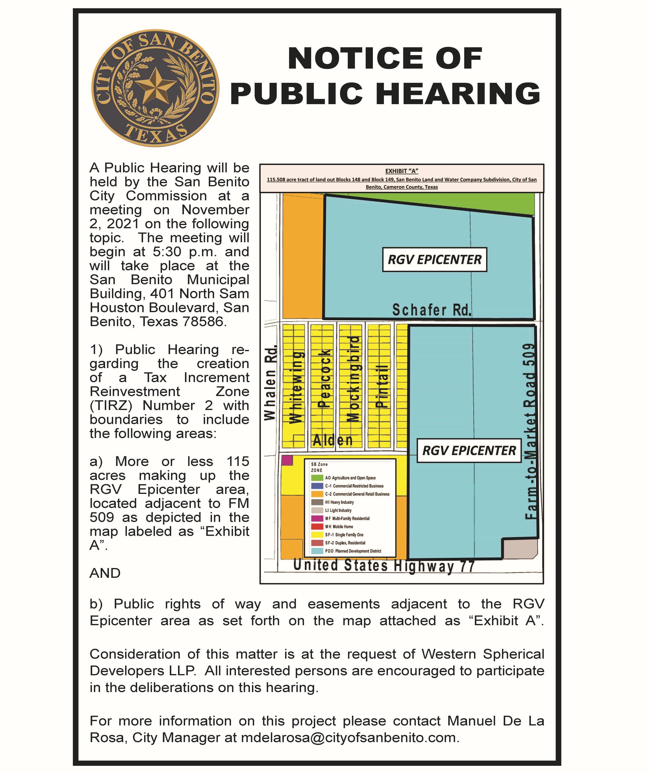 Notice of Public Hearning