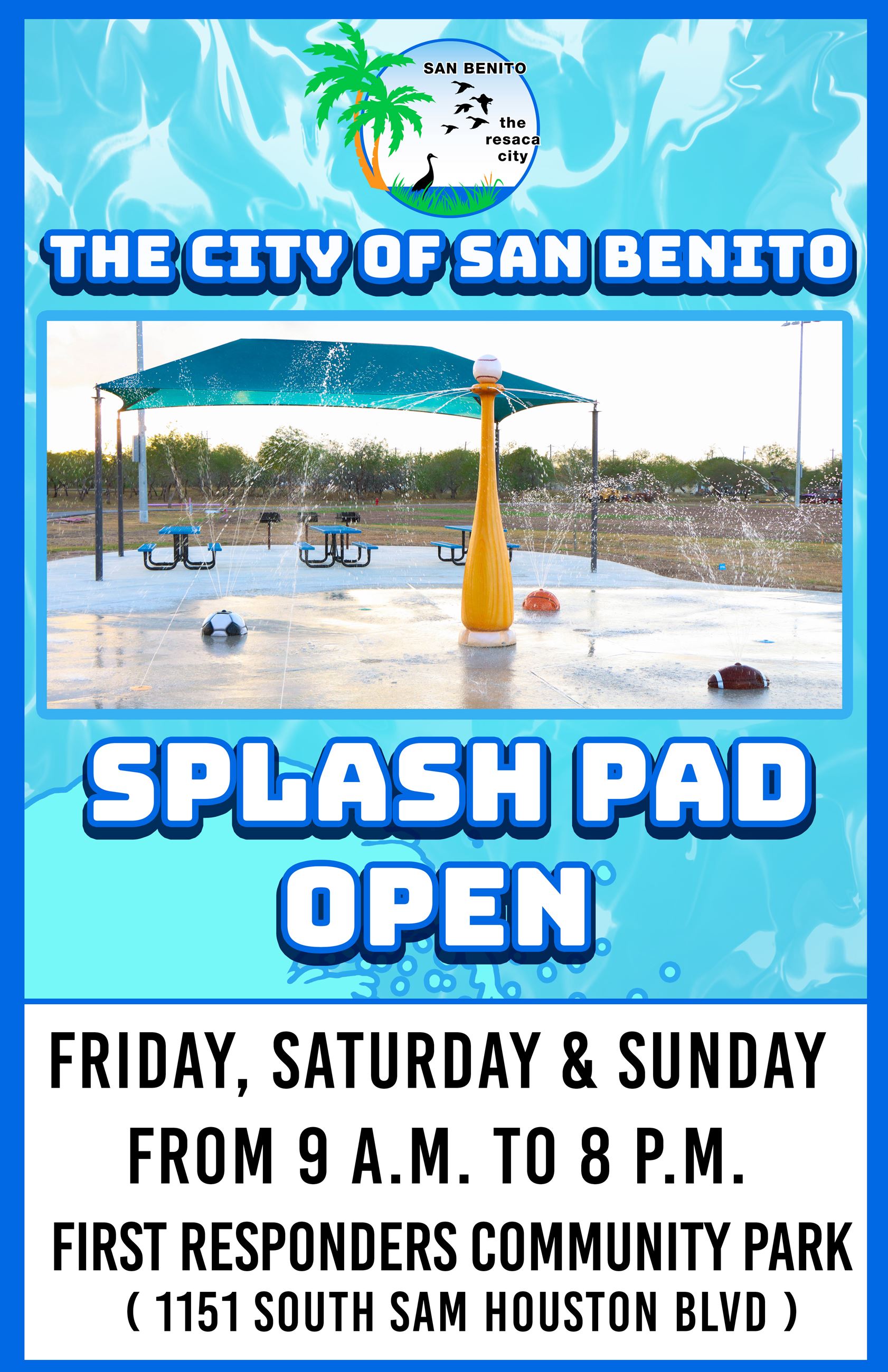 Splash Pad new hours