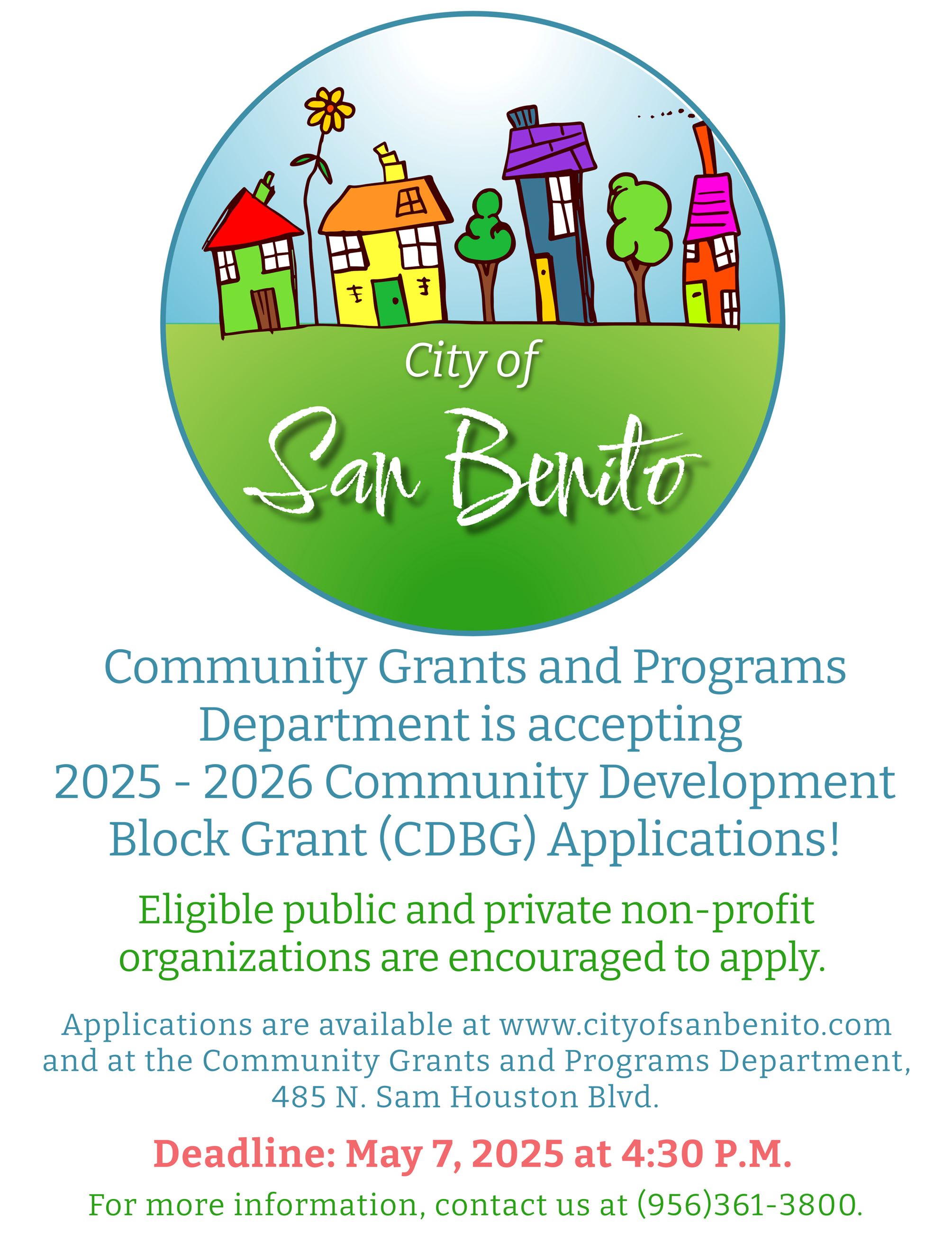 CDBG Applications are open reminder