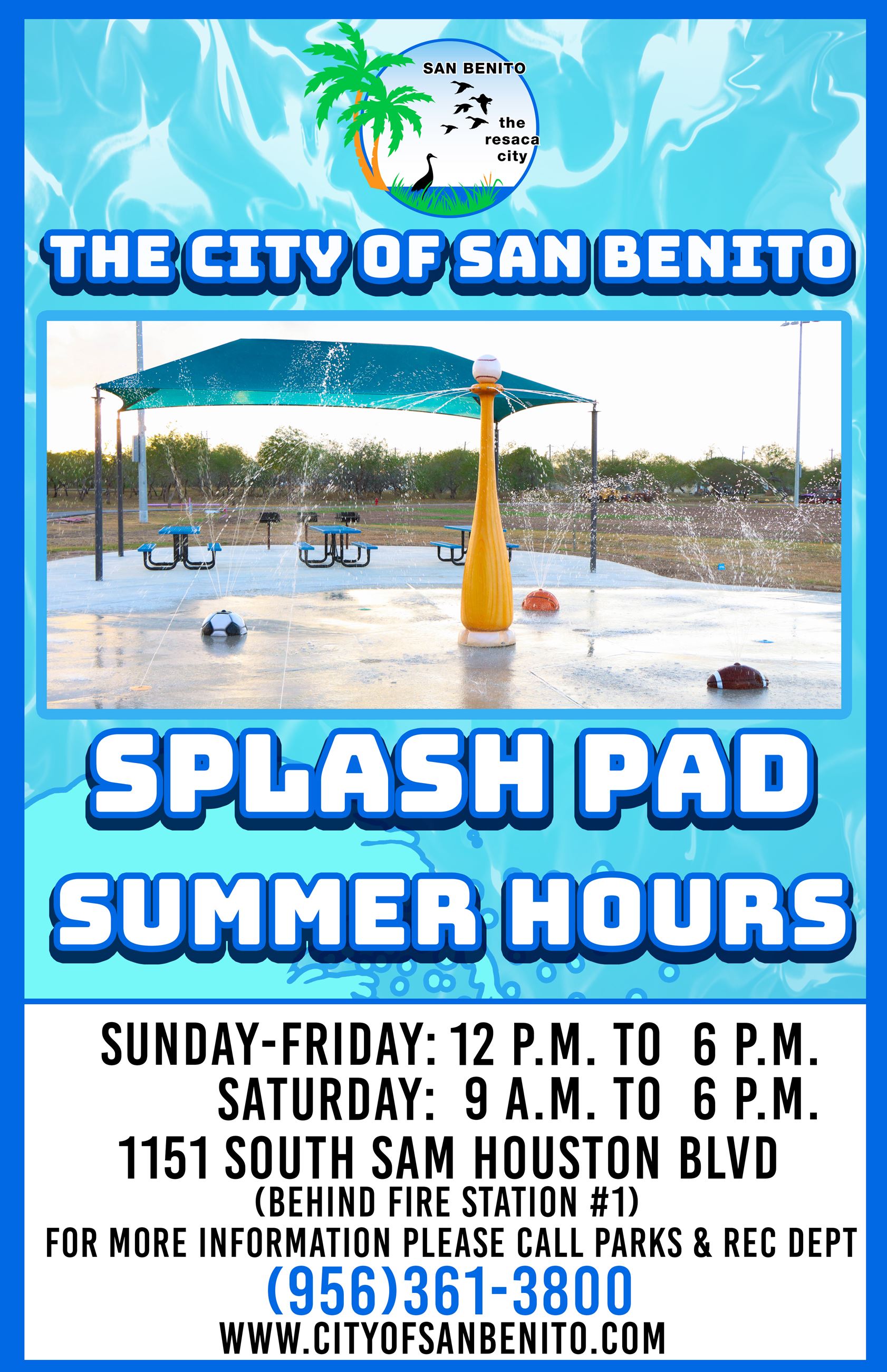 Splash Pad Summer hours approved