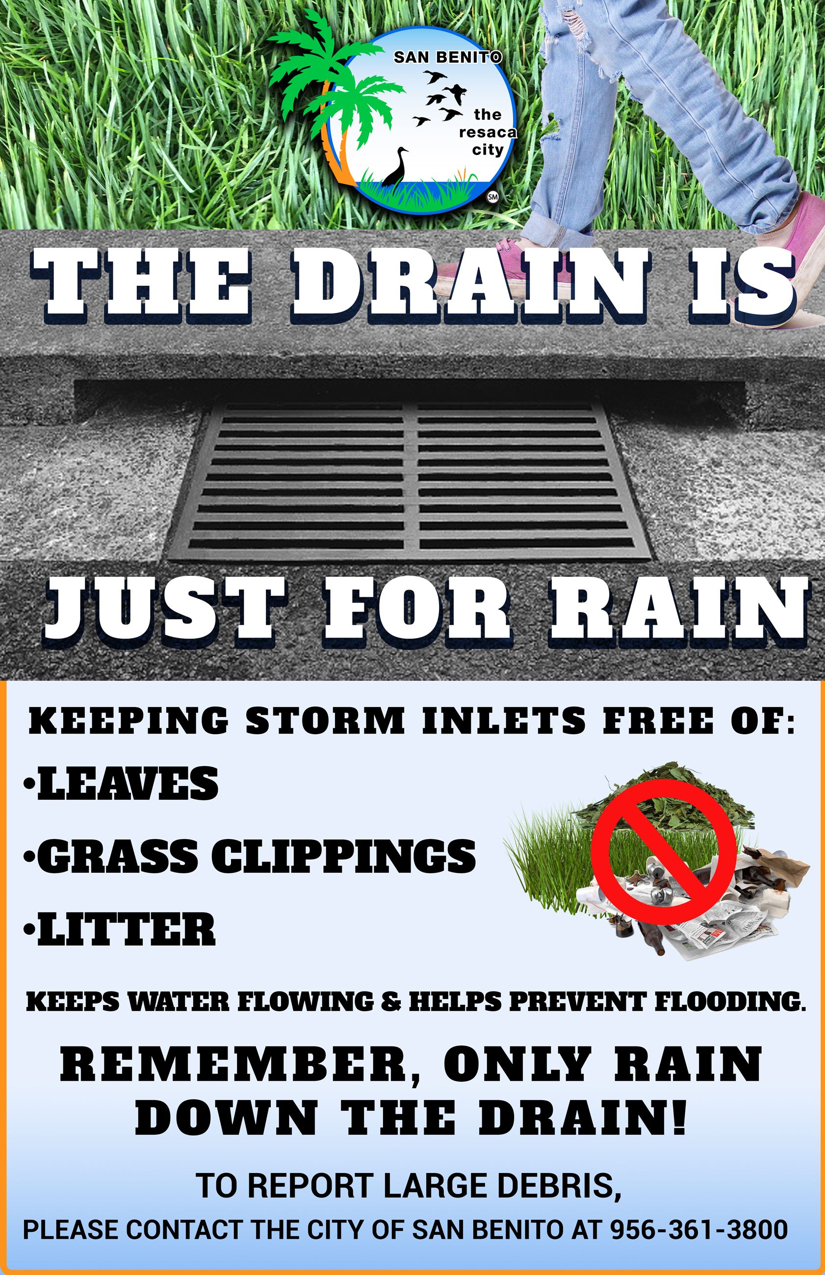 Keep storm inlets clean
