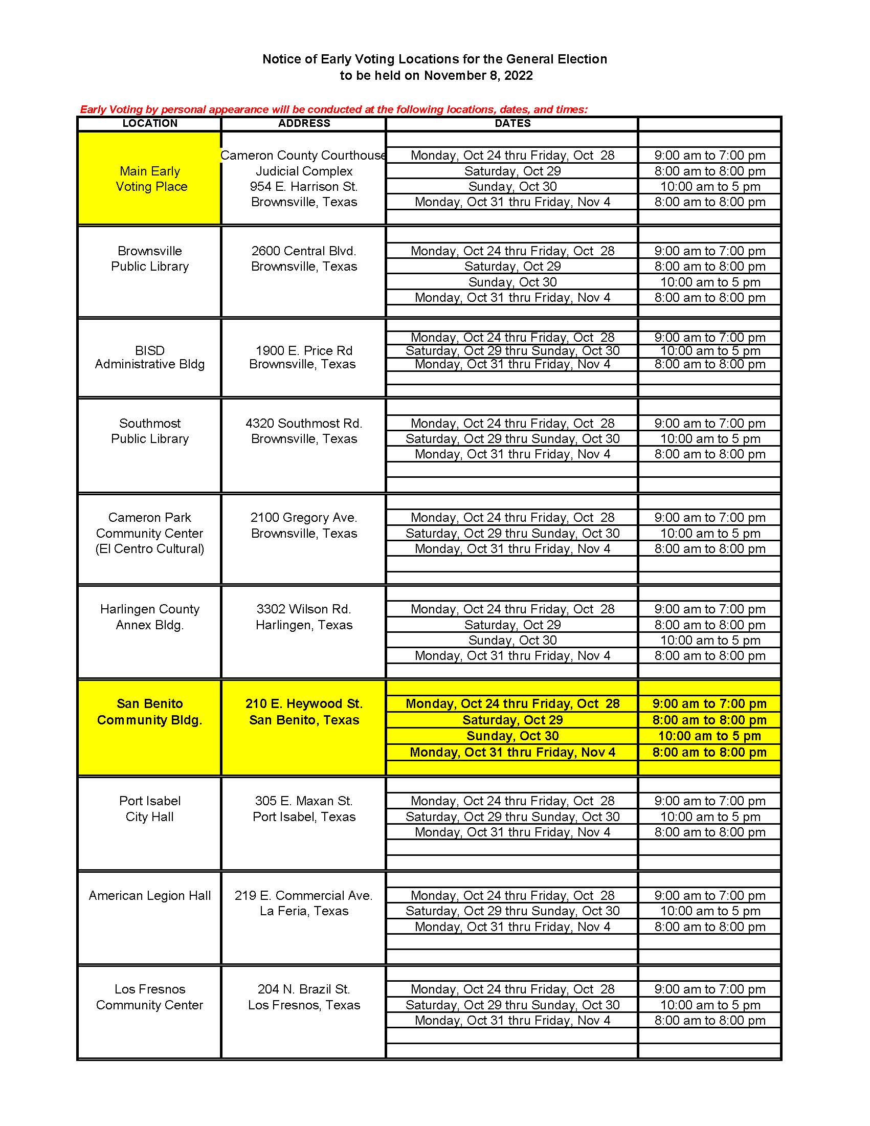 EARLY VOTING LOCATIONS November 8 2022_Page_1