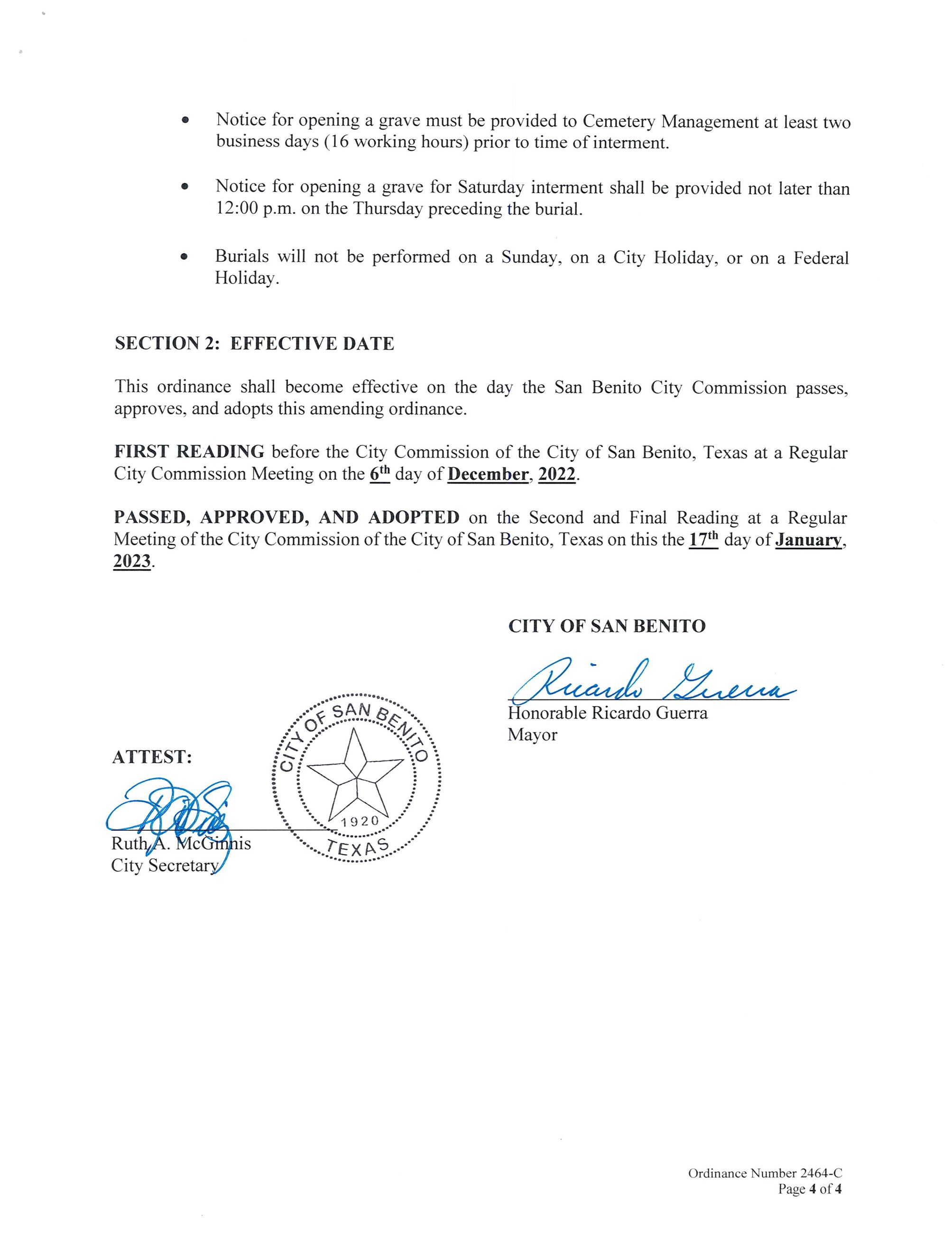 ORDINANCE 2464-C Amending 2464B Section 4 FeesApp011723_Page_4