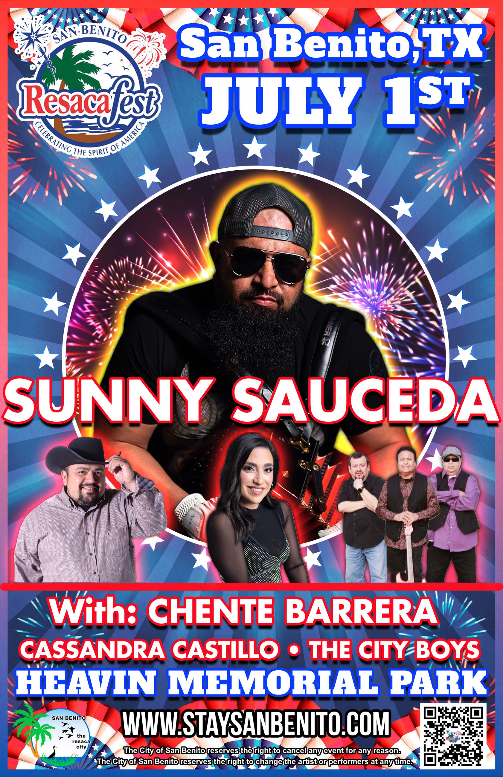 Resacafest Band Poster Red Glow