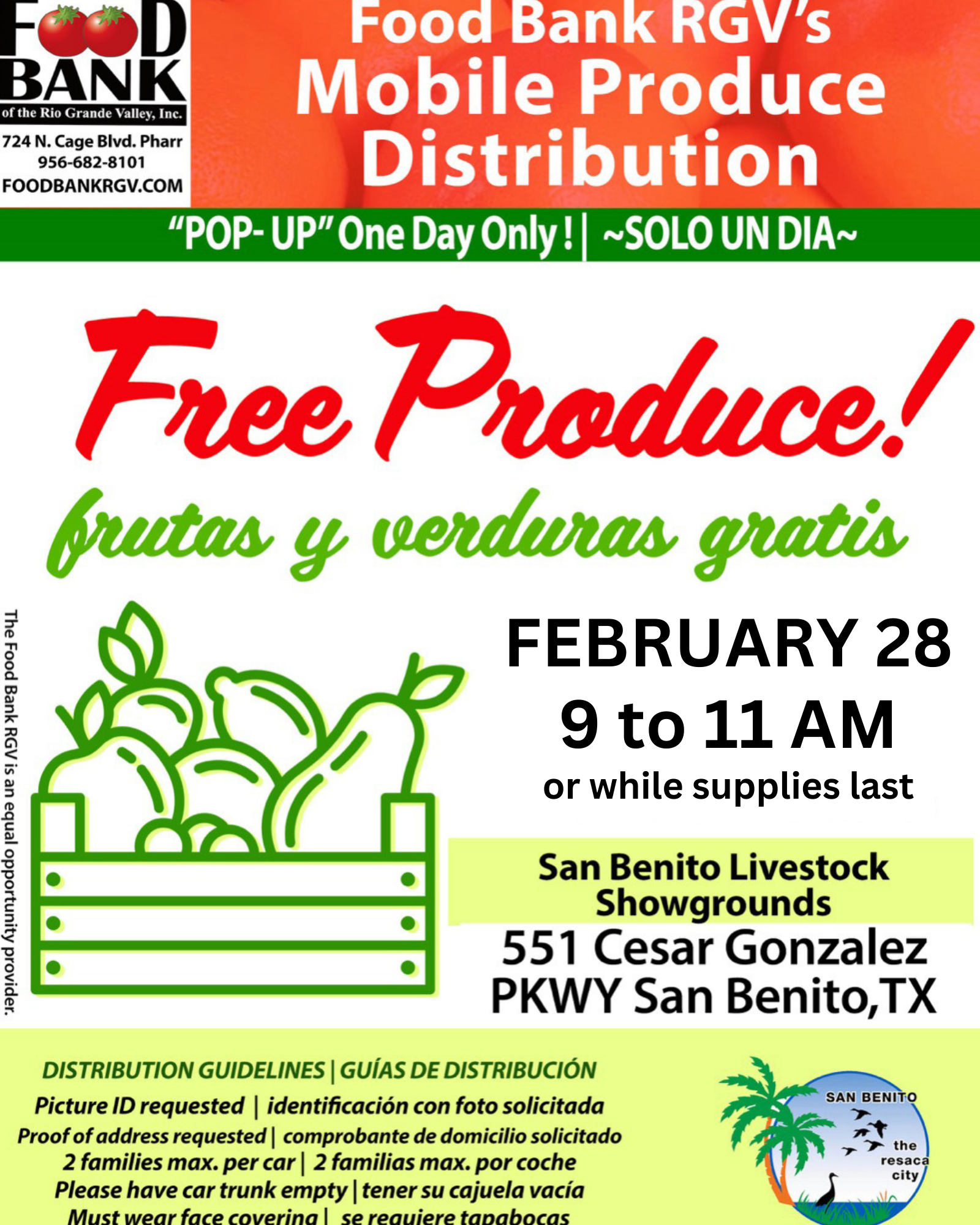 Food distribution Feb. 28