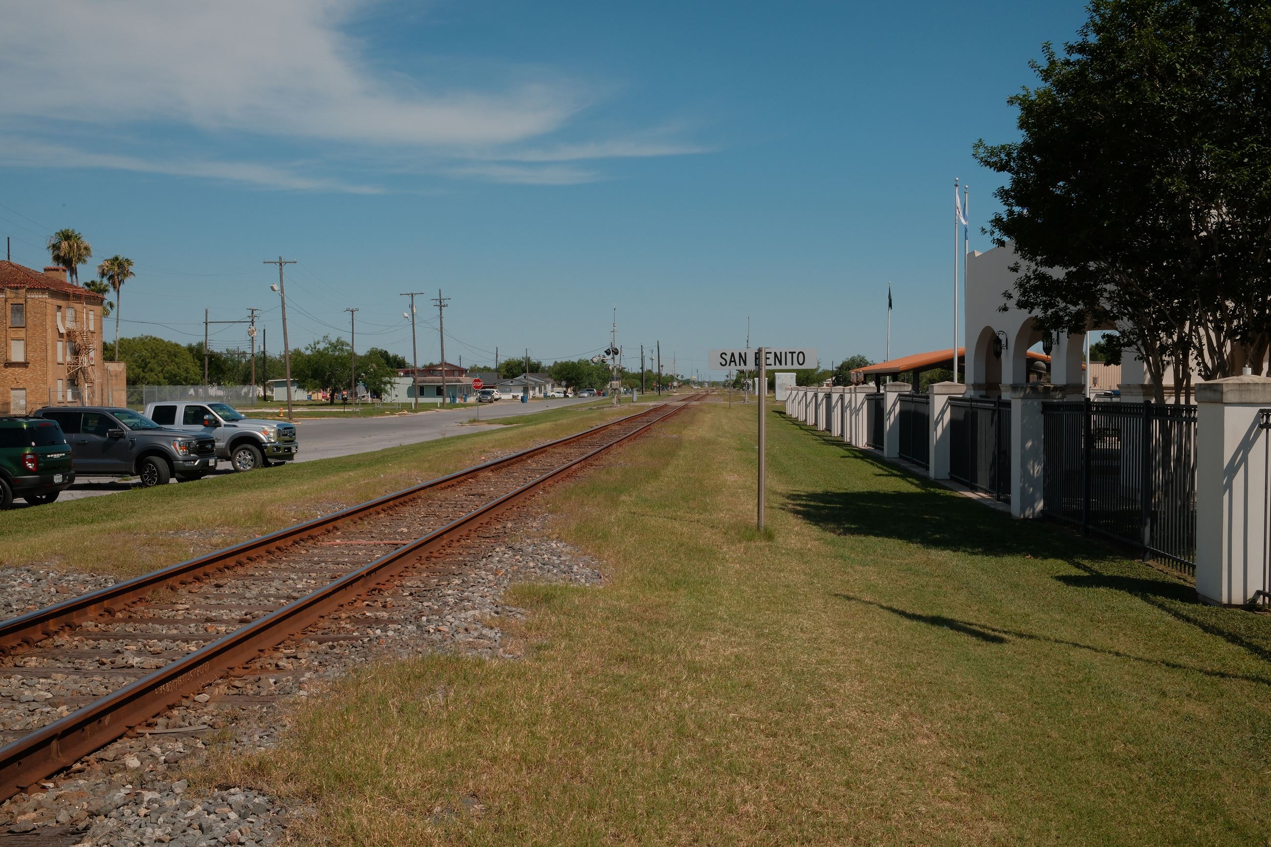 02 - City of San Benito (marker location - San Benito railroad track photo 2)