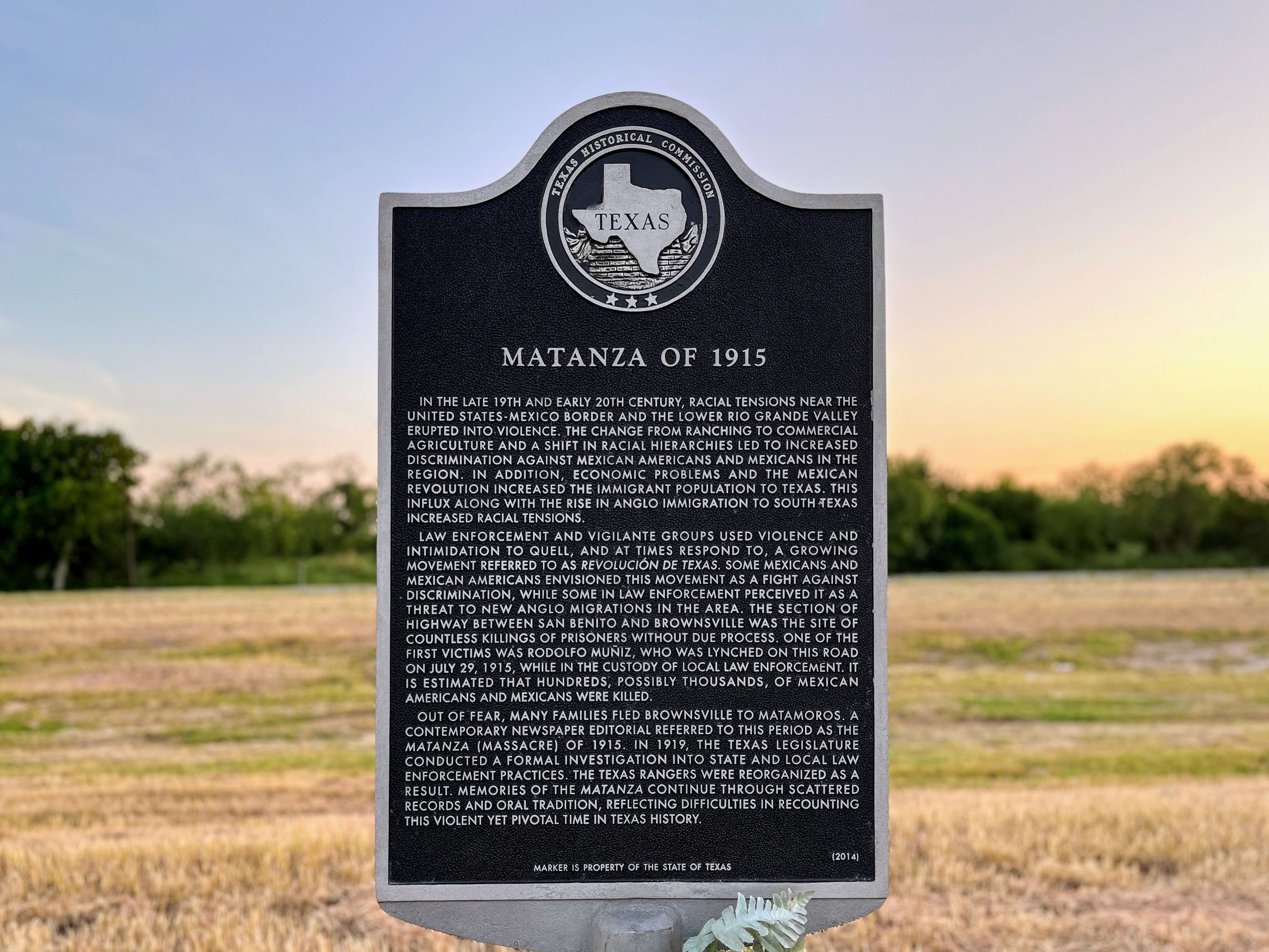 14 - La Matanza of 1915 (photo of marker) new